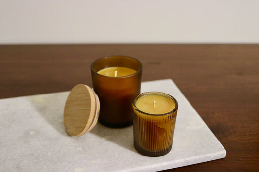 Amber Jar Beeswax Candle