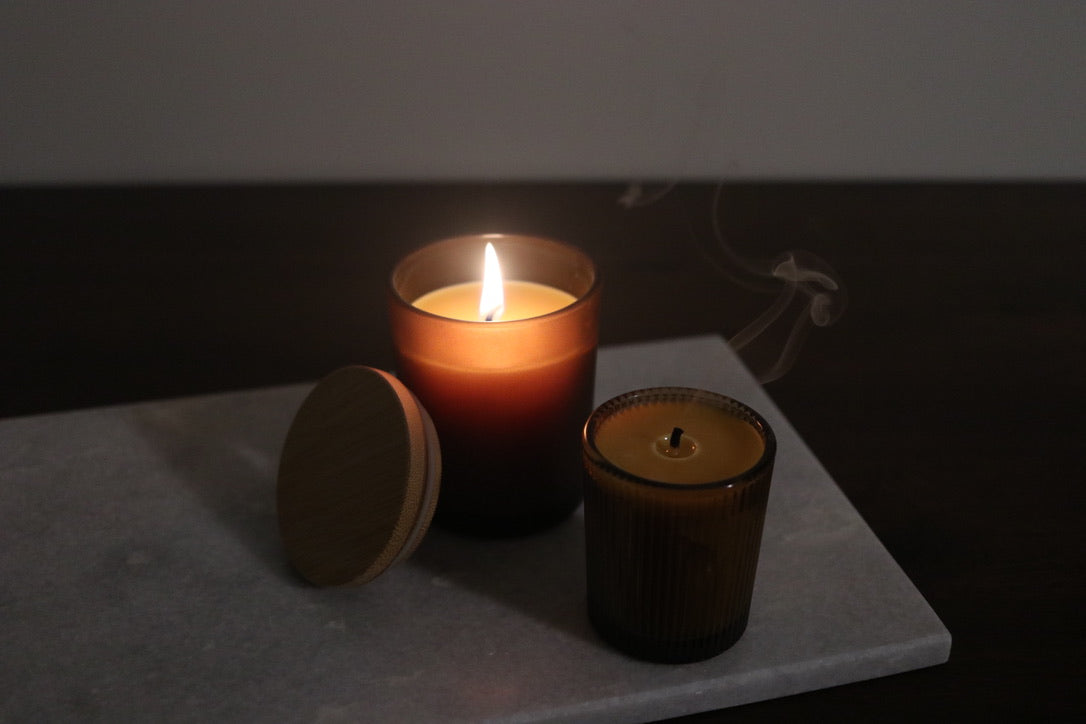 Amber Jar Beeswax Candle